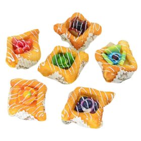 6 Pcs Refrigerator Magnets Food Toys Soft Fridge Magnets Simulated Bread Refrigerator Stickers