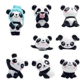 8 Pcs Cute Panda Refrigerator Magnets Fridge Magnet Stickers Housewarming Gift