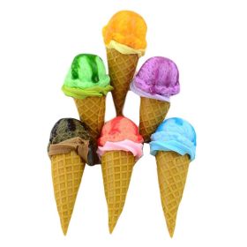 6 Pcs Mini Ice Cream Fridge Magnets Simulated Food Refrigerator Magnets Kitchen Decor