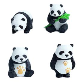 4 Pcs Cute Panda Refrigerator Magnets Kitchen Decor Fridge Stickers Housewarming Gift