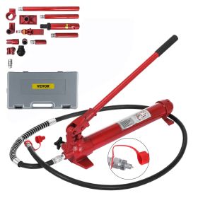 VEVOR 10Ton Power Hydraulic Jack Holder Bodywork Repair Kit for Auto Car Repair Tool with 2M Hose Lift Ram Portable