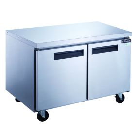 Dukers Double Door Commercial Undercounter Workbench Refrigerator Made by Stainless Steel