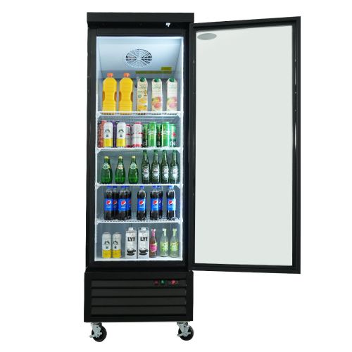 ORIKOOL Glass Door Merchandiser Refrigerator 19.2 Cu.ft Swing Door Commercial Display Refrigerators Merchandising Refrigeration with LED Top Panel ORIKOOL Glass Door Merchandiser Refrigerator 19.2 Cu.ft Swing Door Commercial Display Refrigerators Merchandising Refrigeration with LED Top Panel
