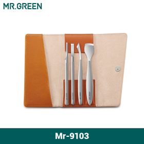 MR.GREEN Pedicure Knife Set Professional Ingrown Toenail Foot Care Tools Stainless Steel Nail Nippers Clipper Remover Kit (Color: Mr-9103)