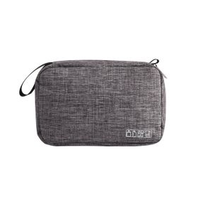 Lanola Toiletry Bag for Men & Women Hanging Hygiene Bag for Travel Water Resistant Dopp Kit with Divider and Handle for Cosmetics Brushes Tools Shavin (Color: GRAY)