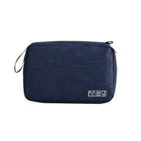 Lanola Toiletry Bag for Men & Women Hanging Hygiene Bag for Travel Water Resistant Dopp Kit with Divider and Handle for Cosmetics Brushes Tools Shavin (Color: Navy)